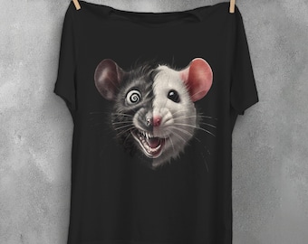 Niedliches Ratten-T-Shirt, gotisches Ratten-Grafik-T-Shirt