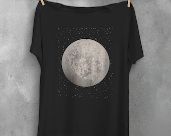 Full Moon T-Shirt, Celestial Lunar Graphic Tee, Witchy Boho Moon Shirt