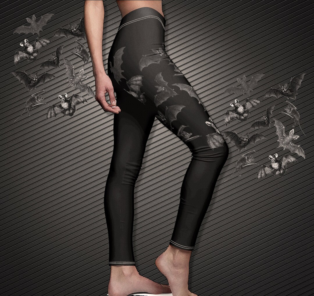 Boo-tiful Bones & Bats Halloween Yoga Leggings