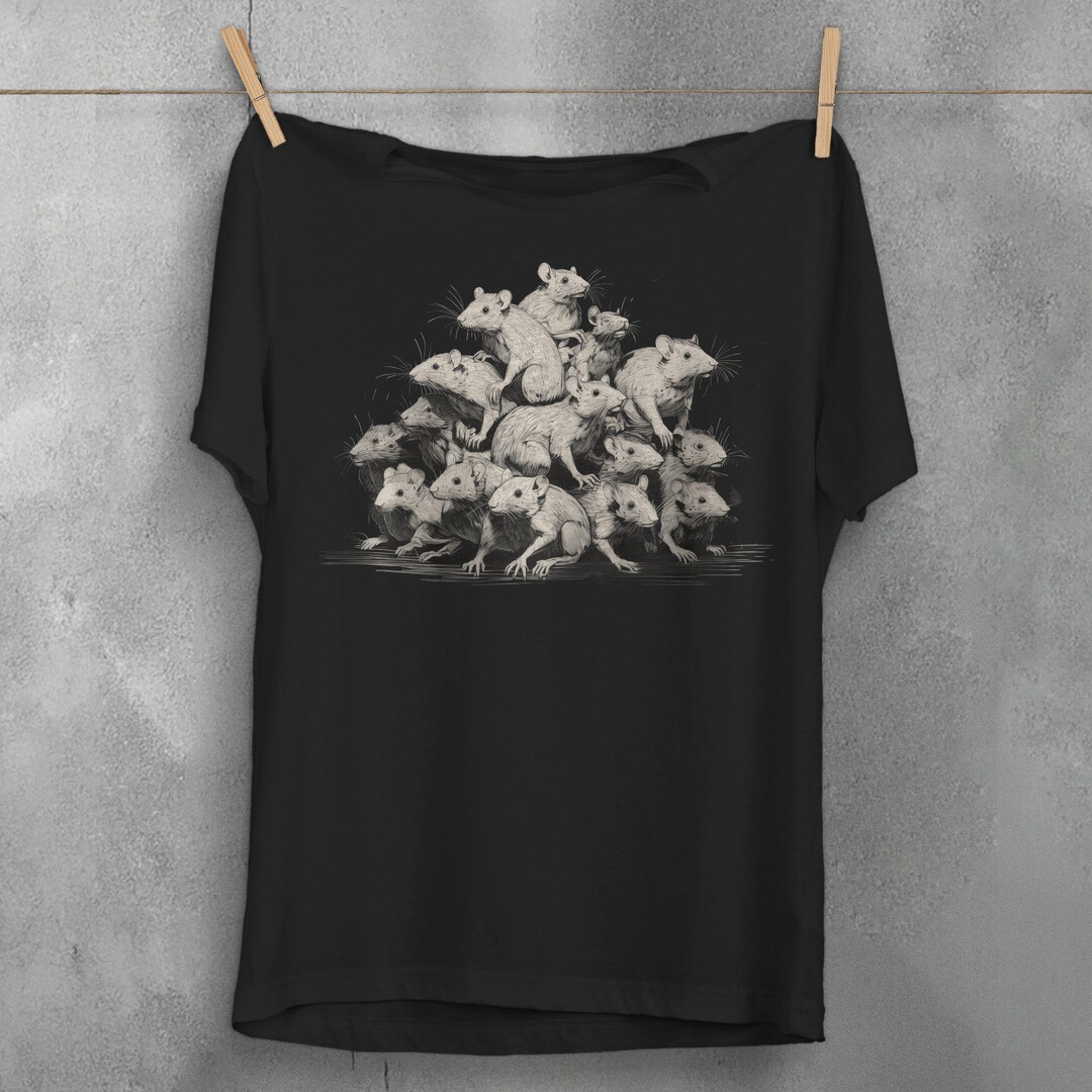 Rat King T-shirt Nu Goth Pet Rodent Animal Lover Soft Grunge Plus Size ...
