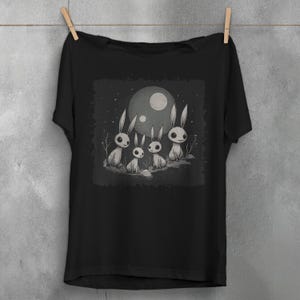 Weird Bunny Creepy Cute Shirt Rabbit Plus Size Goth Weirdcore Gothic Clothes Dark Cottagecore Alternative Clothing Unisec Fairy Grunge