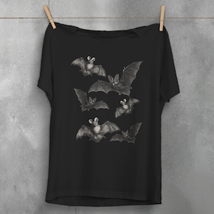 Creepy cute goth bat t-shirt, witchy clothing, pastel goth, dark grunge, aesthetic release the bats t-shirt, halloween vampire bat vintage
