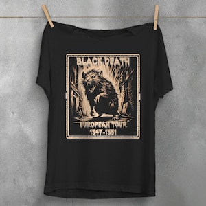 Halloween 13 Spooky Black T-Shirt Metal by Archaic Smile