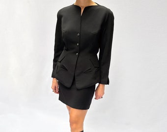 Vintage Thierry Mugler Star Pocket Jacket + Skirt Set