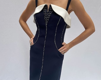 FW 1996 Thierry Mugler Fete Paris Couture Cheongsam Dress FW 1996 Thierry Mugler Fete Paris Couture Cheongsam Dress
