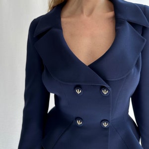 Vintage Thierry Mugler Jacke mit Anker-Akzenten, circa 1989