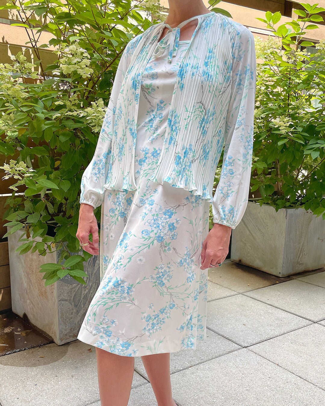 1970s Pleated Cardigan and Dress Set (XS-M) - Vintage Cherry
