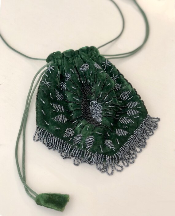 Vintage Velvet Beaded Handbag