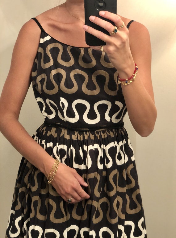 1950s GEOMETRIC SUNDRESS