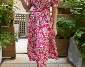 Vintage Laura Ashley Floral Dress (XS-M) Laura Ashley Dress - 1980s Laura Ashley - 1980s Floral Dress - Cottage Core Dress grandmillennial