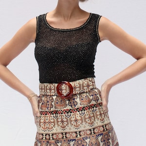 Vintage Dolce & Gabbana Black Metallic Top — vintage Dolce and Gabbana black top,  y2k dolce and gabbana