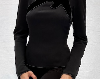 Vintage Giorgio Armani Fitted Velvet Top