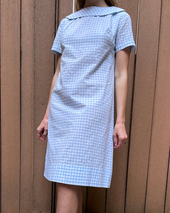 Vintage 1960s Gingham Shift Dress (M) - vintage g… - image 5