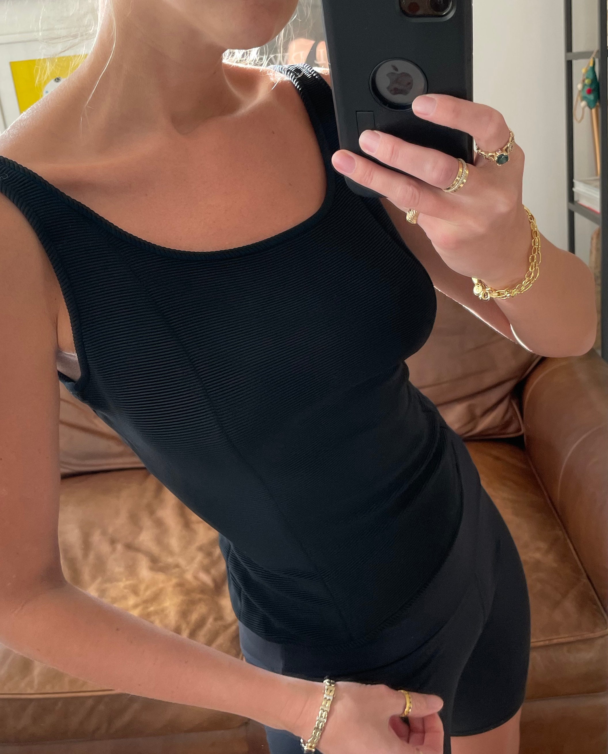 Vintage Giorgio Armani Ribbed Top — Vintage Armani Black
