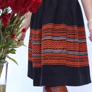 Vintage 1950s Mexican Embroidered Full Skirt Vintage circle skirt, vintage Mexican skirt image 5