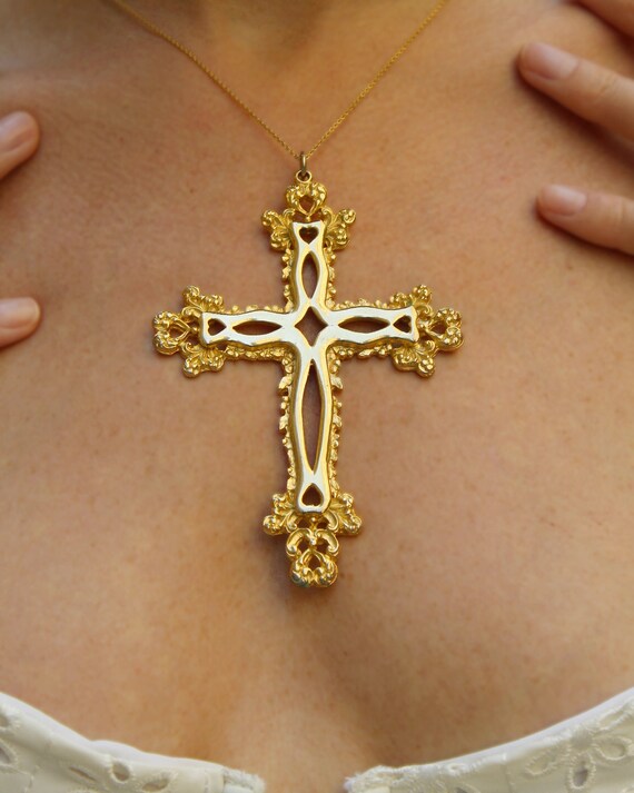 vintage baroque cross - Gem