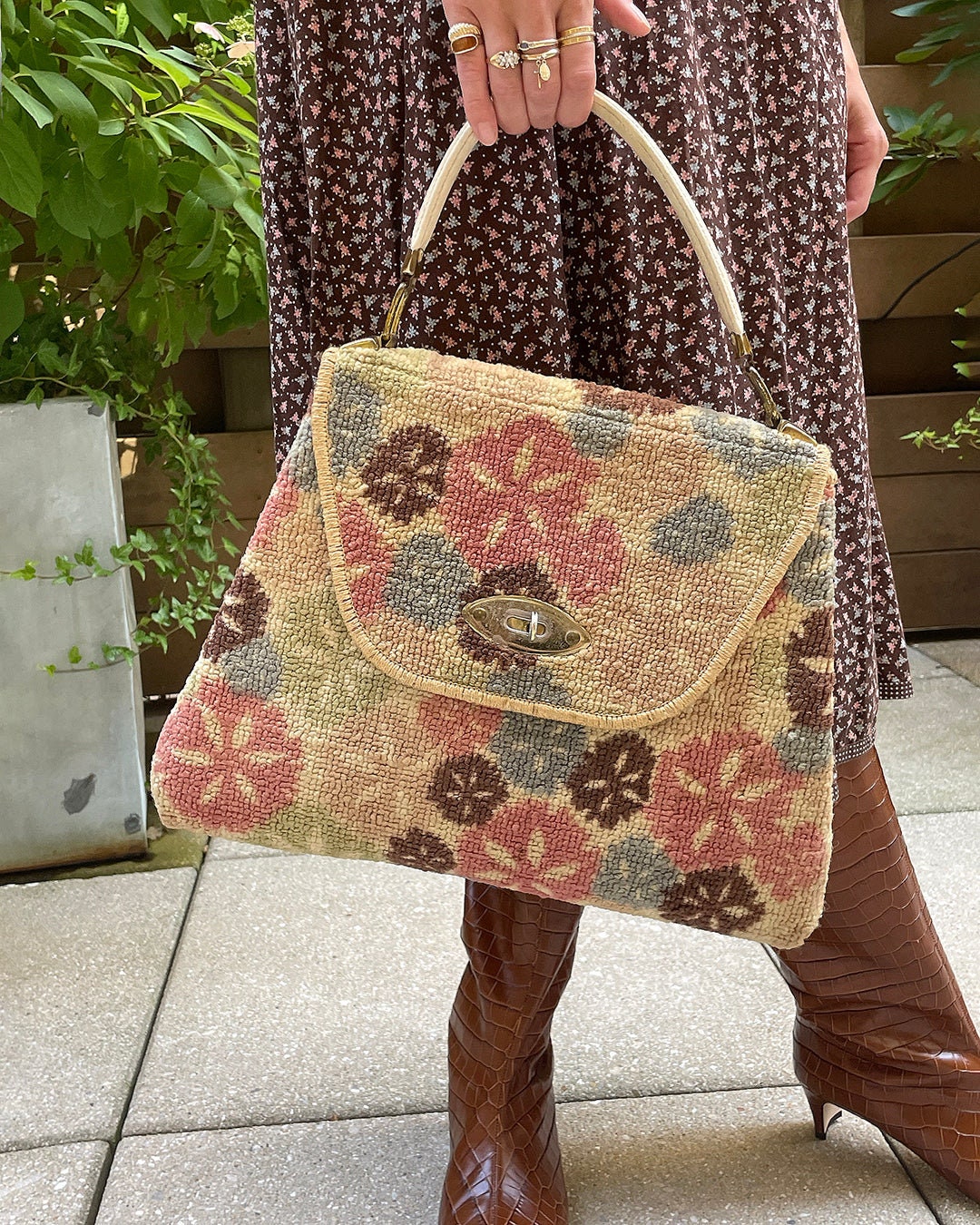 vintage tapestry bag