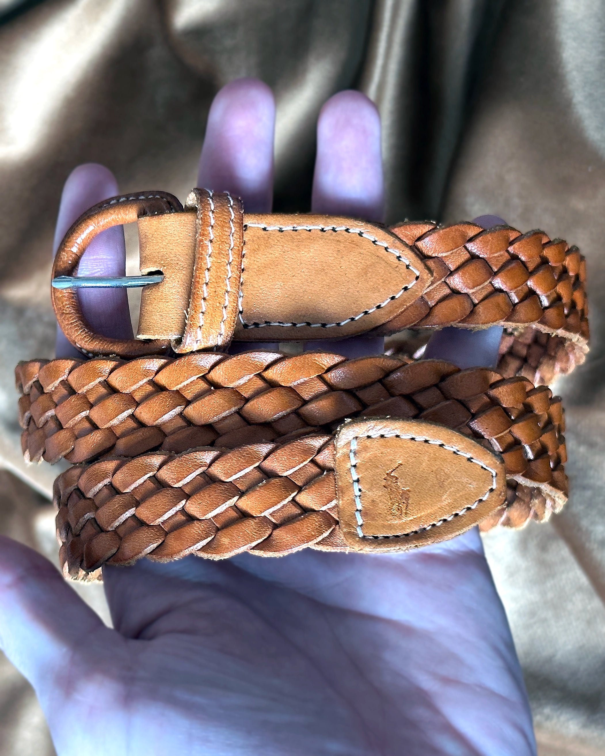 Vintage Polo Ralph Lauren Braided Leather Belt - Etsy display picture 3