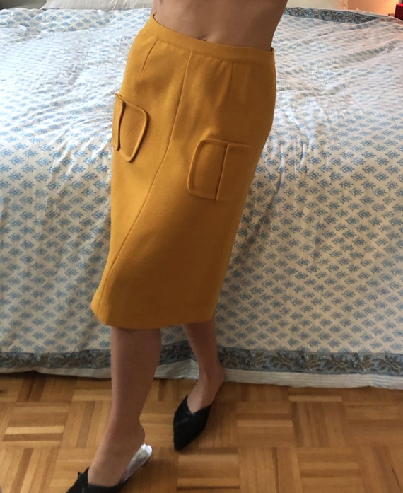 Vintage 1960s Italian Wool Skirt DEADSTOCK size sm
