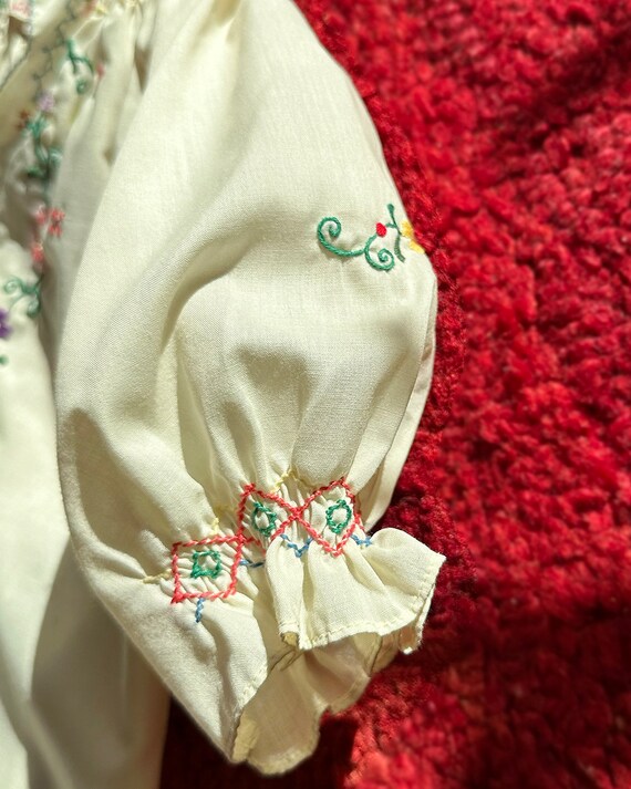 1960s Children's Hand-Embroidered Peasant Blouse … - image 9