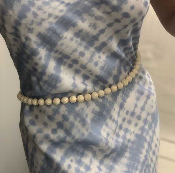 Vintage Rose Bead Belt — vintage rose bead necklac