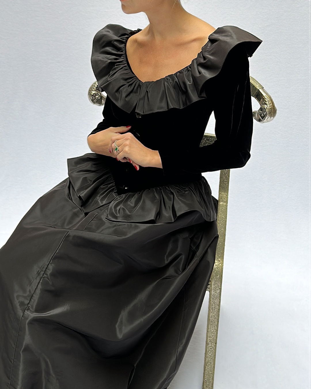 Vintage Givenchy Couture Long Sleeve Velvet Gown SM Etsy