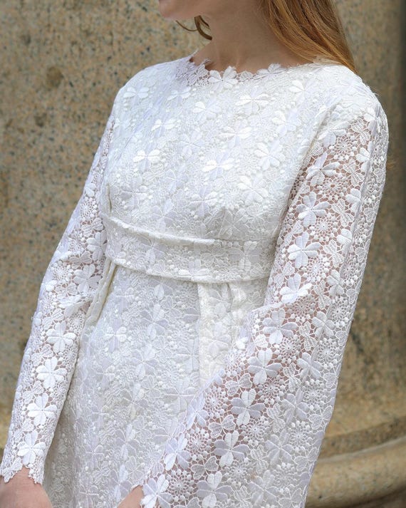 white lace hippie dress White Lace Boho Maxi Dress – Short Sleeve Embroidered V-Neck Dress in White | Women's Boho Fashion | XL