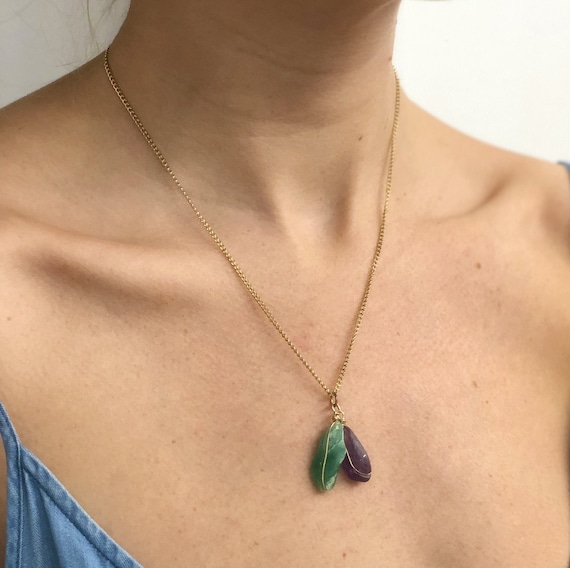 Vintage 18 Jade Pendant Necklace 3262