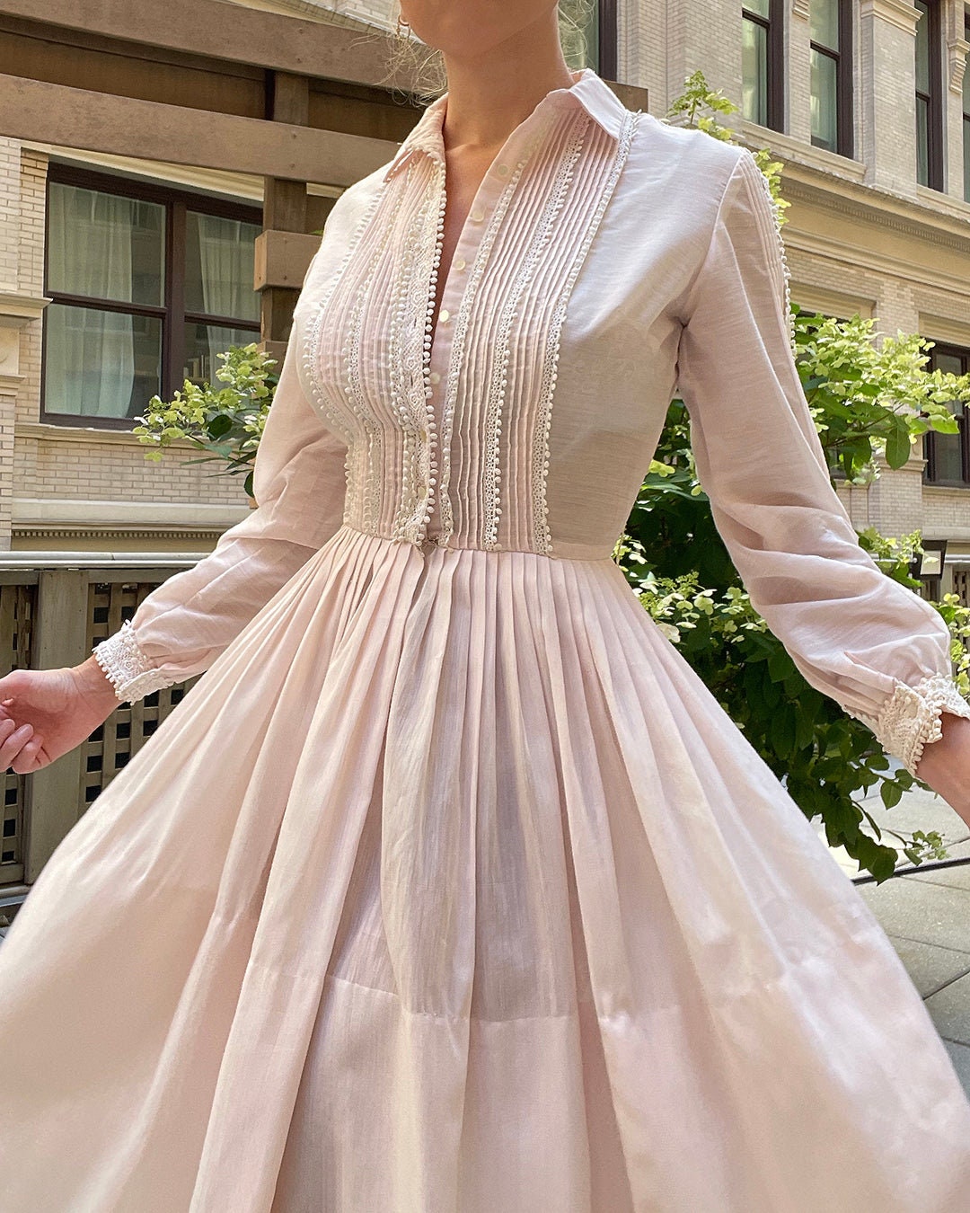 VINTAGE 1950s Shirtwaist Dress by L'AIGLON (XS) - 1950s