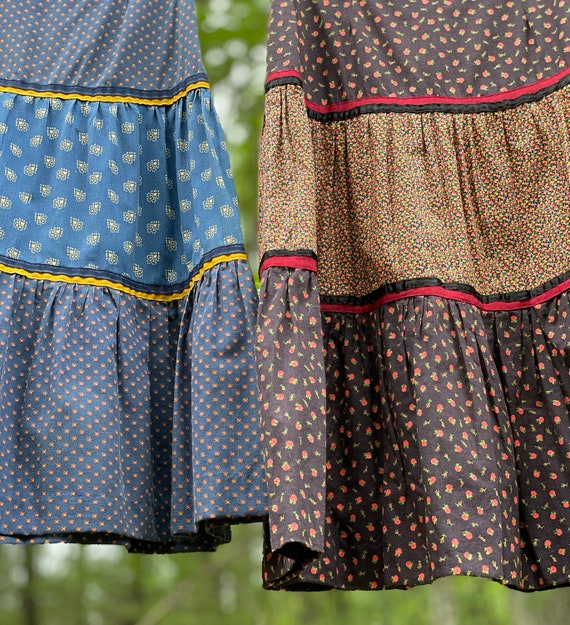 VINTAGE 1970s Folk Print Peasant Skirt — vintage … - image 2