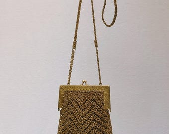 Vintage 1920s-Style Gold Frame Bag
