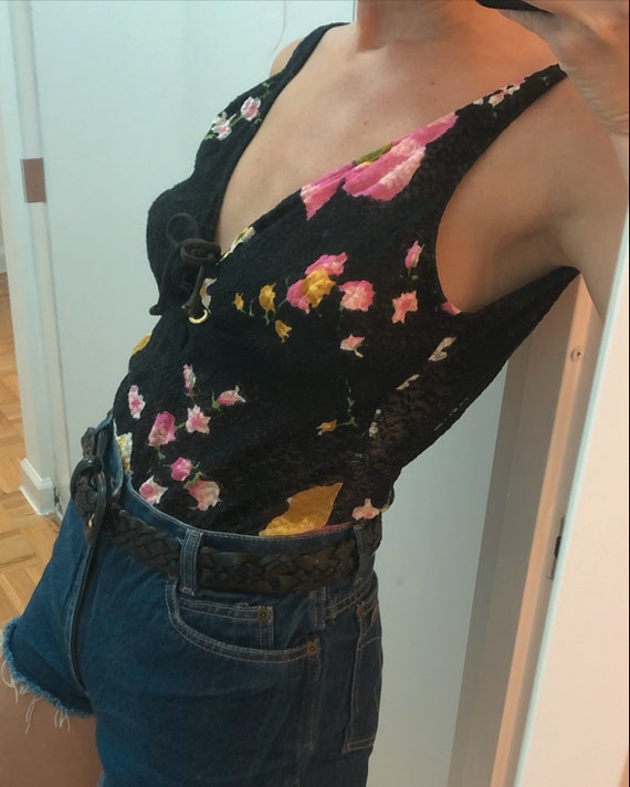 1950s FLORAL BODYSUIT