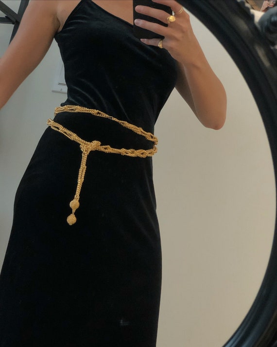 Vintage GOLD MESH BELT — vintage belt — vintage ch