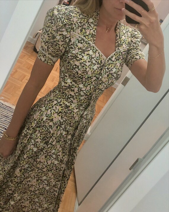 1980s FLORAL DRESS