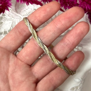 Vintage Italian Braided Gold and Sterling Silver Bracelet
