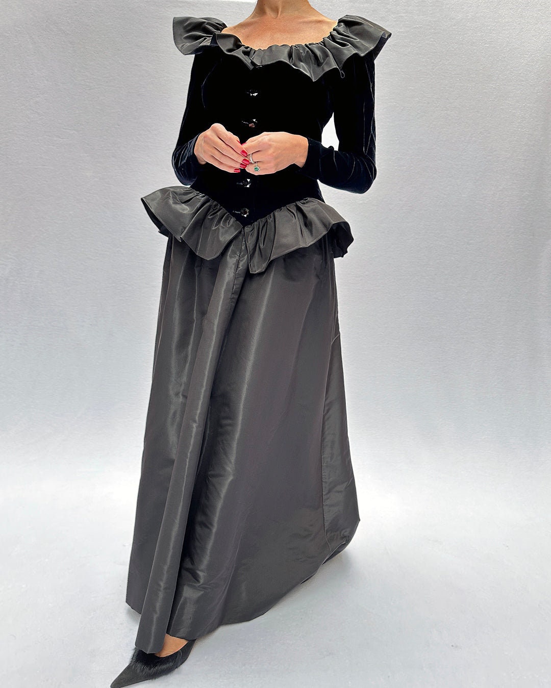 Vintage Givenchy Couture Long Sleeve Velvet Gown (S-M) - Etsy