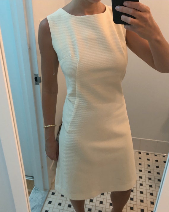 1960s CREAM MOD DRESS