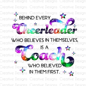 Cheerleader Coach SVG, Inspirational Quote PNG (Digital File)