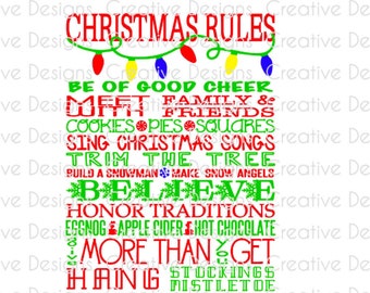 Download Christmas Rules Svg Etsy PSD Mockup Templates