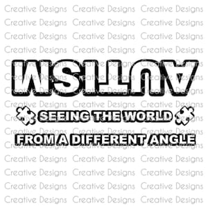 Autism T-shirt design, Autism seeing the world from a different angle, SVG file, PNG file, Digital file, autism awareness, autism acceptance