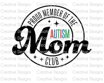 Autism Mom SVG file, Autism Mom PNG file, Autism mom T-shirt design, Autism Awareness, Autism Acceptance, Autism mom sweater design, Decal