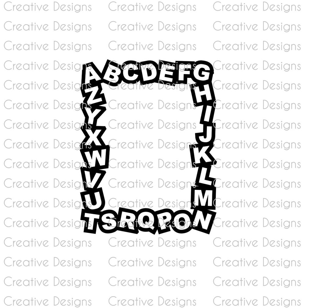 Alphabet Colouring Frame SVG PNG | Printable ABC Art | Educational ...