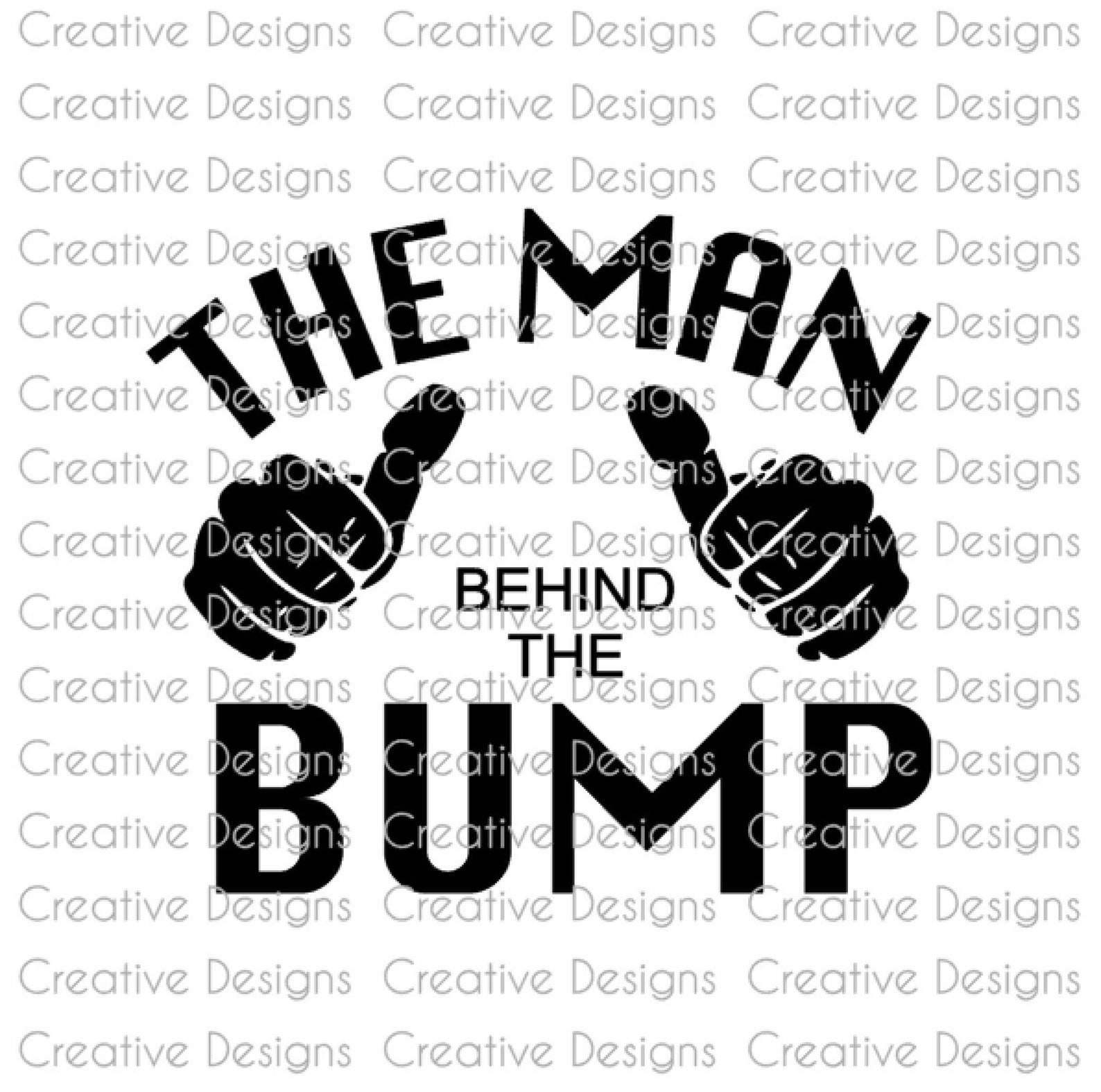 The Man Behind the Bump SVG File PNG File Digital File - Etsy Canada