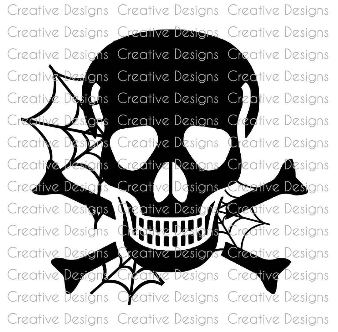 Skull And Crossbones Svg File Png File Digital File Halloween