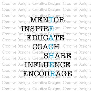 Inspirierende Lehrer SVG-Datei, Lehrer PNG-Datei, digitaler Download, Lehrer Geschenk