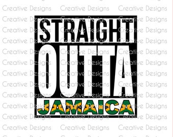 Jamaica T-shirt design, Jamaican flag SVG, Jamaican flag PNG, Country flag design, Digital download, Straight outta Jamaica, Mug design