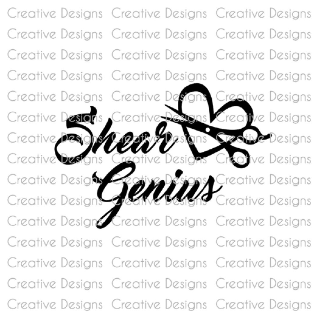 Shear Genius SVG File PNG File Digital File Hairdresser Etsy
