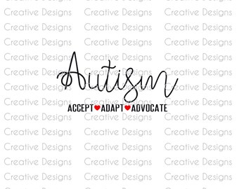 Autism decal SVG file, Autism PNG file, Autism acceptance, Autism awareness, Autism advocate, Car decal, digital download, UV dtf