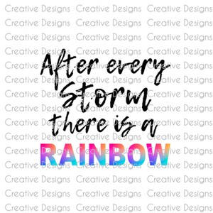 Dopo ogni tempesta c'è un onesie arcobaleno, file SVG, file PNG, file digitale, design della tuta, bambino arcobaleno