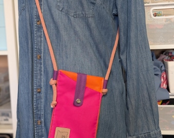Phone holder Bag,Festival crossbody cellphone carrier, smartphone,Local made Oregon.